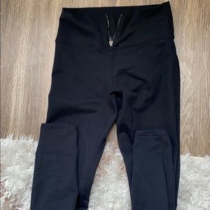 Fabletics x Demi Lovato black zipper leggings